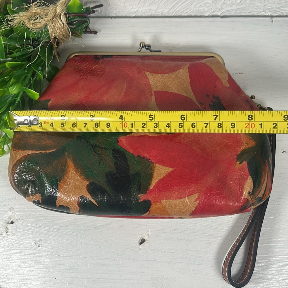 Patricia Nash Floral Wristlet Clutch KISS Lock Leather Purse Patricia Nash - Picture 14 of 16